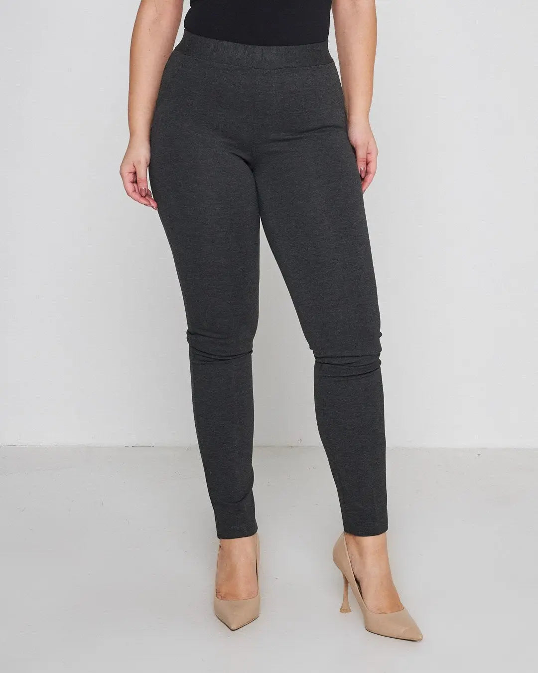 Pantalone slim viscosa con carré posteriore ANTRACITE DORABELLA 54