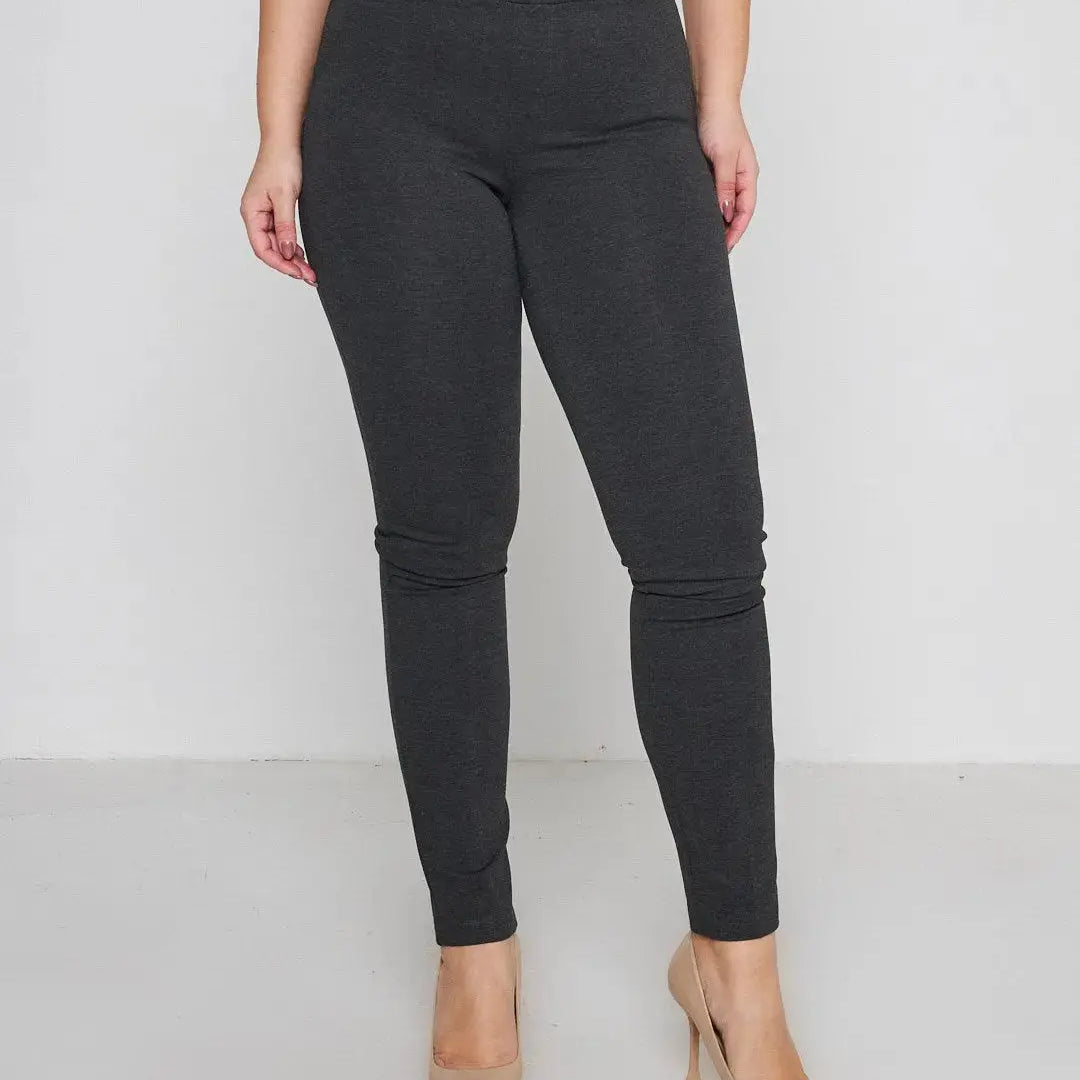 Pantalone slim viscosa con carré posteriore ANTRACITE DORABELLA 54