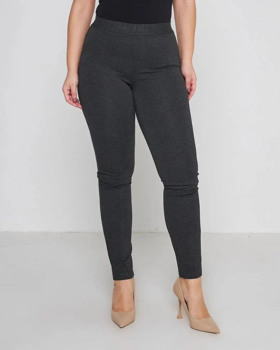 Pantalone slim viscosa con carré posteriore ANTRACITE DORABELLA 54
