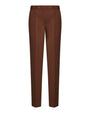 Pantalone slim viscosa con carré posteriore CACAO DORABELLA