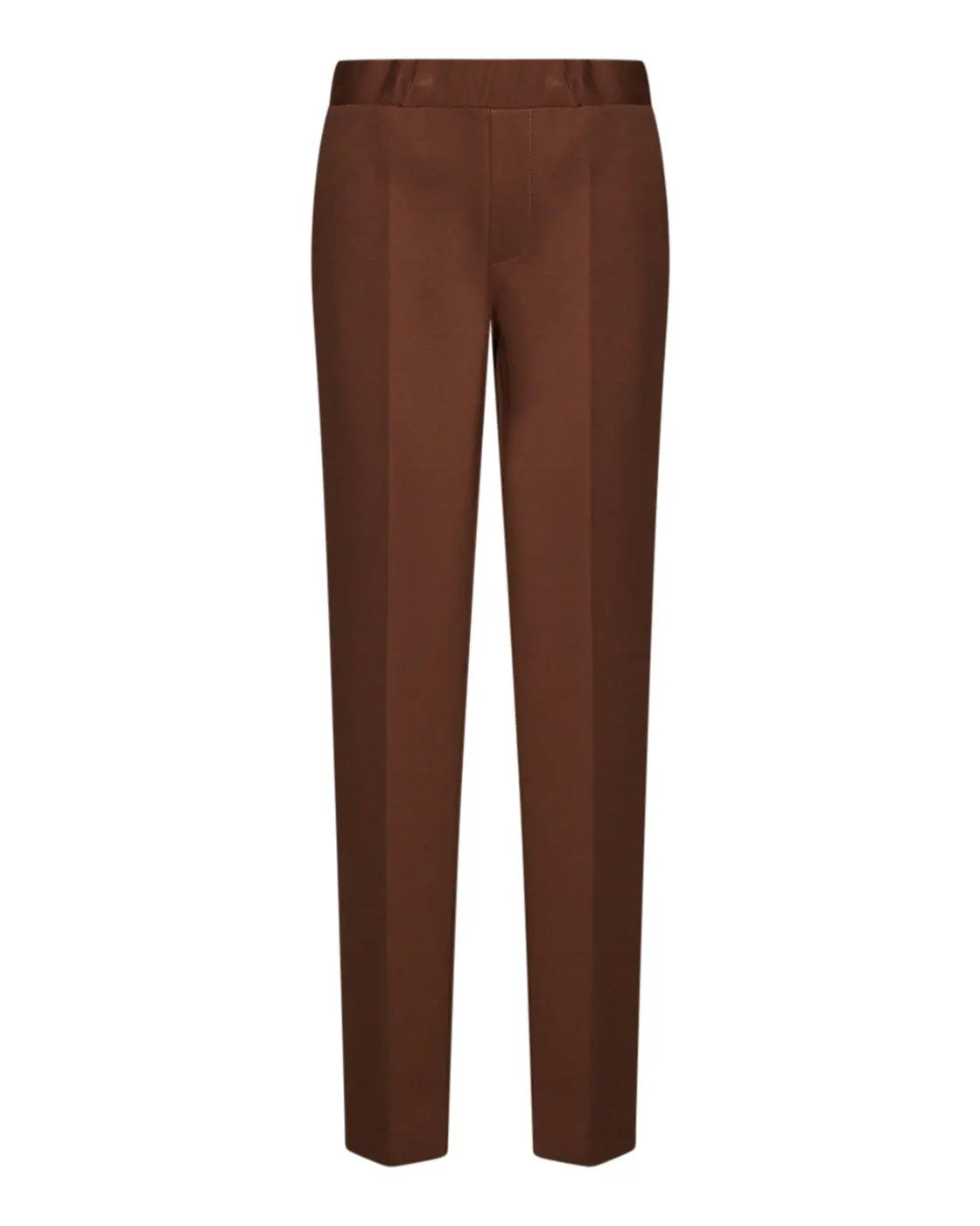 Pantalone slim viscosa con carré posteriore CACAO DORABELLA