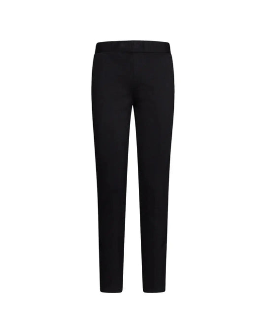 Pantalone slim viscosa con carré posteriore NERO DORABELLA