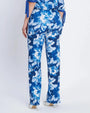 Pantalone straigh fit in cady a fantasia BLU CHINA DORABELLA