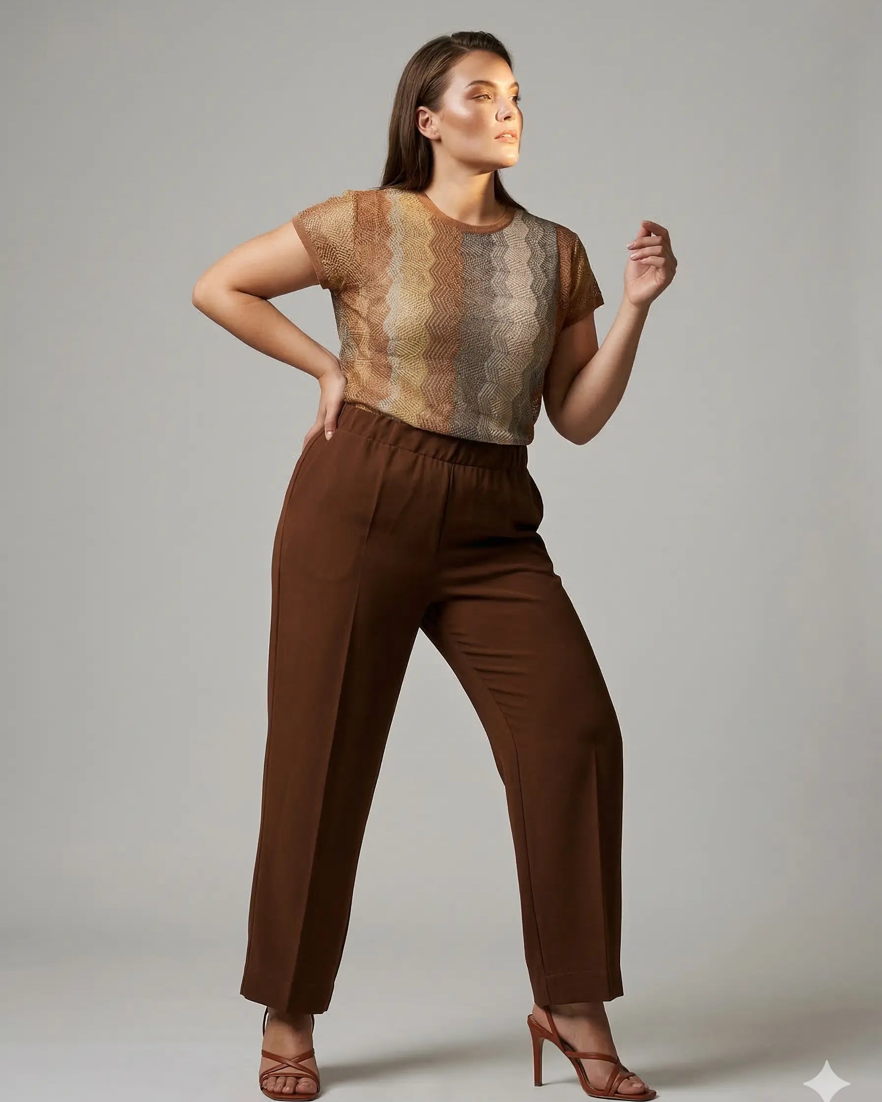 Pantalone tinta unita DORABELLA PIU'