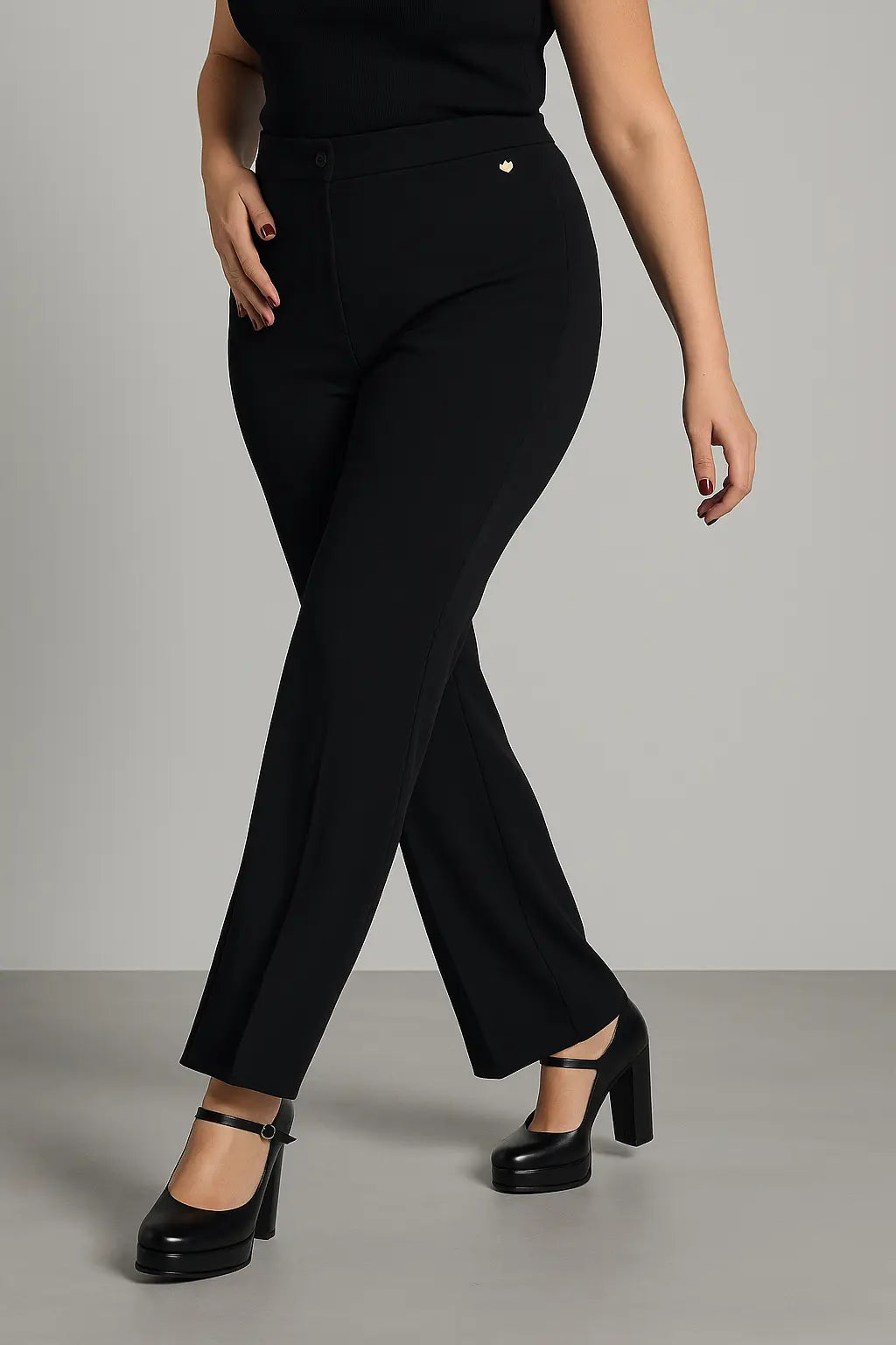 Pantalone tinta unita a zampetta DORABELLA PIU'