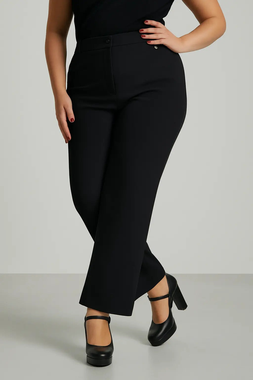 Pantalone tinta unita a zampetta DORABELLA PIU'