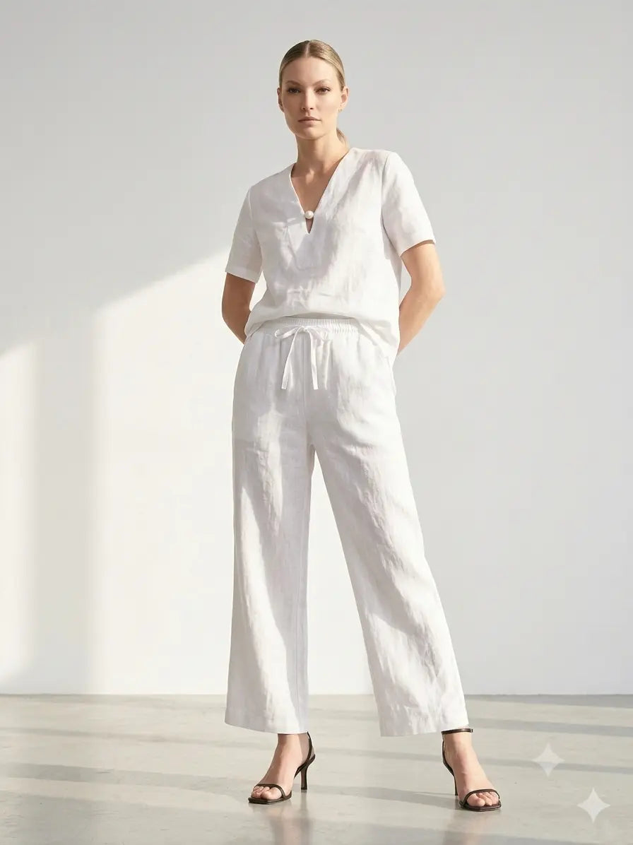 Pantaloni 100% lino DORABELLA