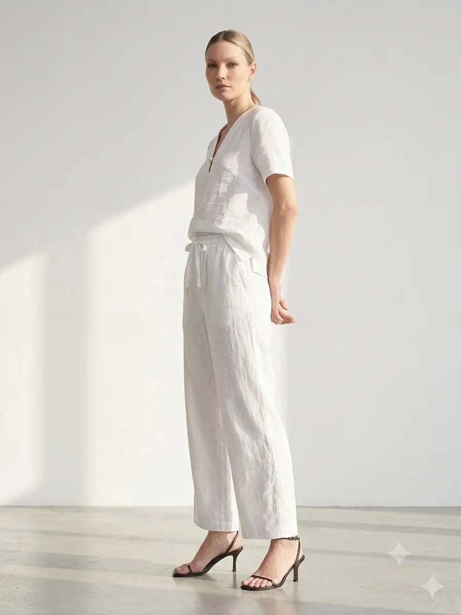 Pantaloni 100% lino DORABELLA