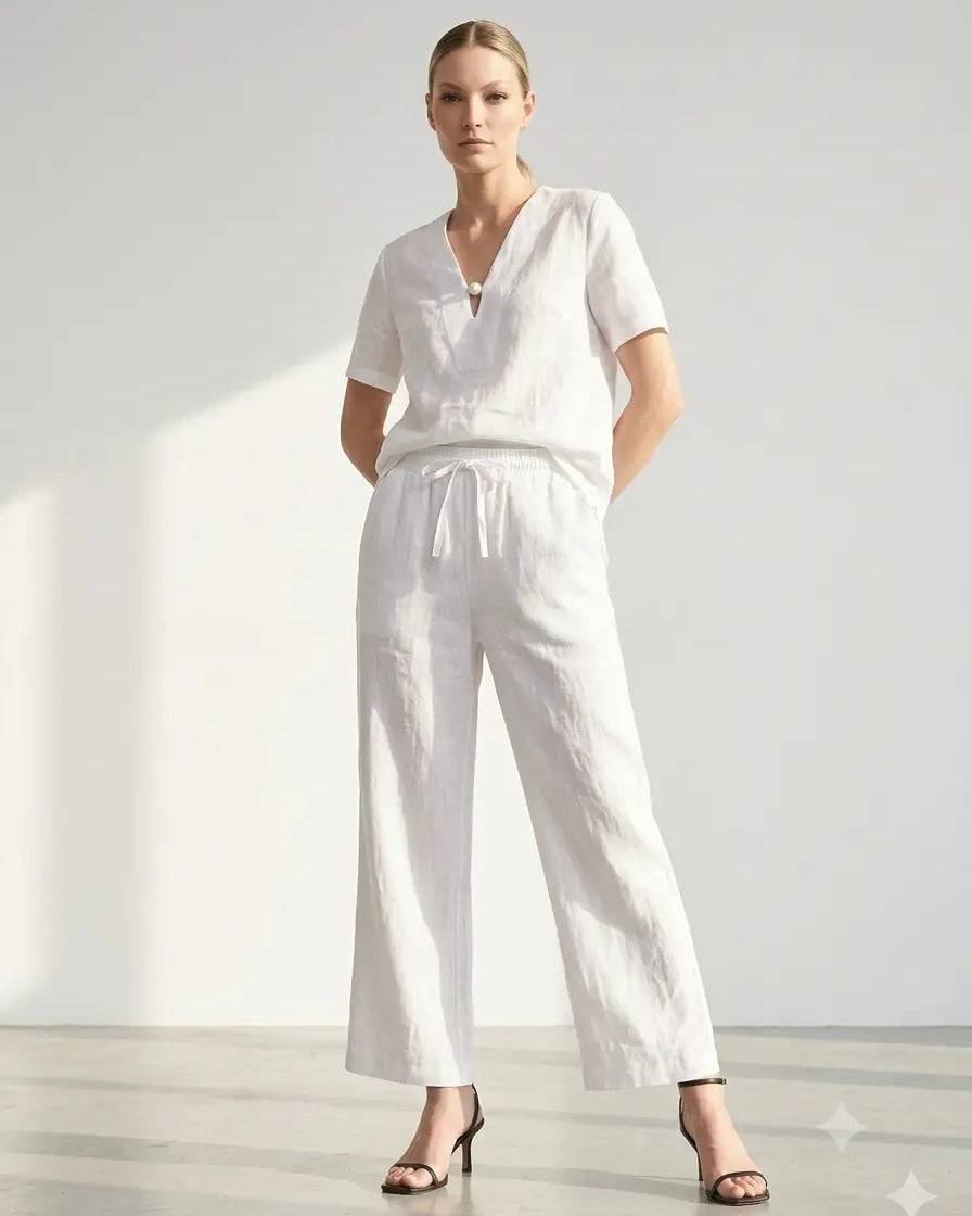 Pantaloni 100% lino DORABELLA