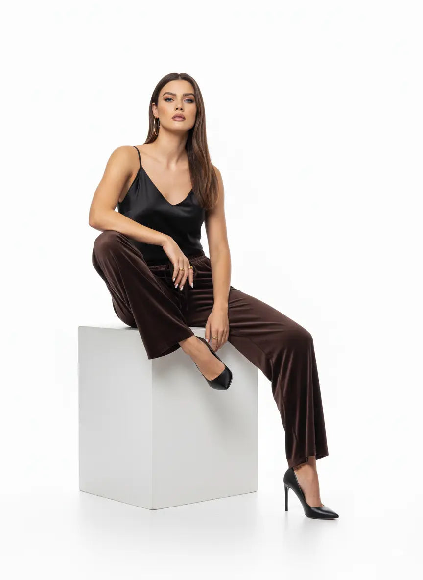 Pantaloni a Gamba Larga con Coulisse IRONICA