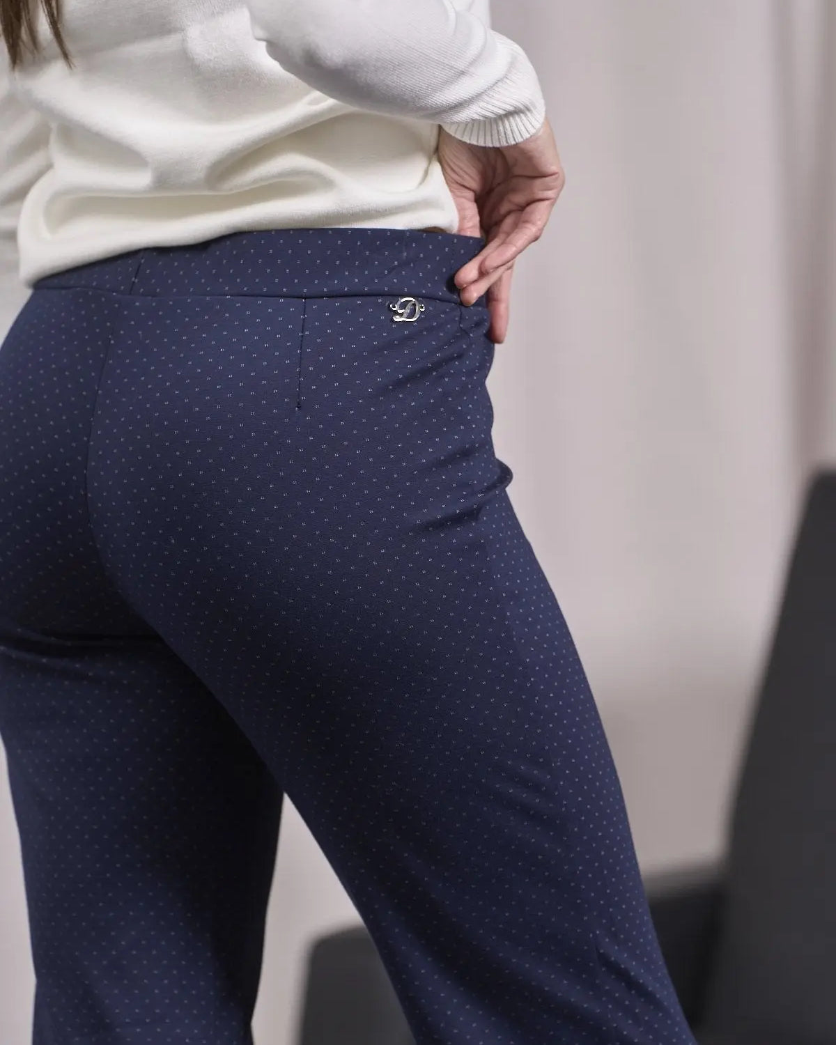 Pantaloni a fantasia con vita elastica BLU DORABELLA