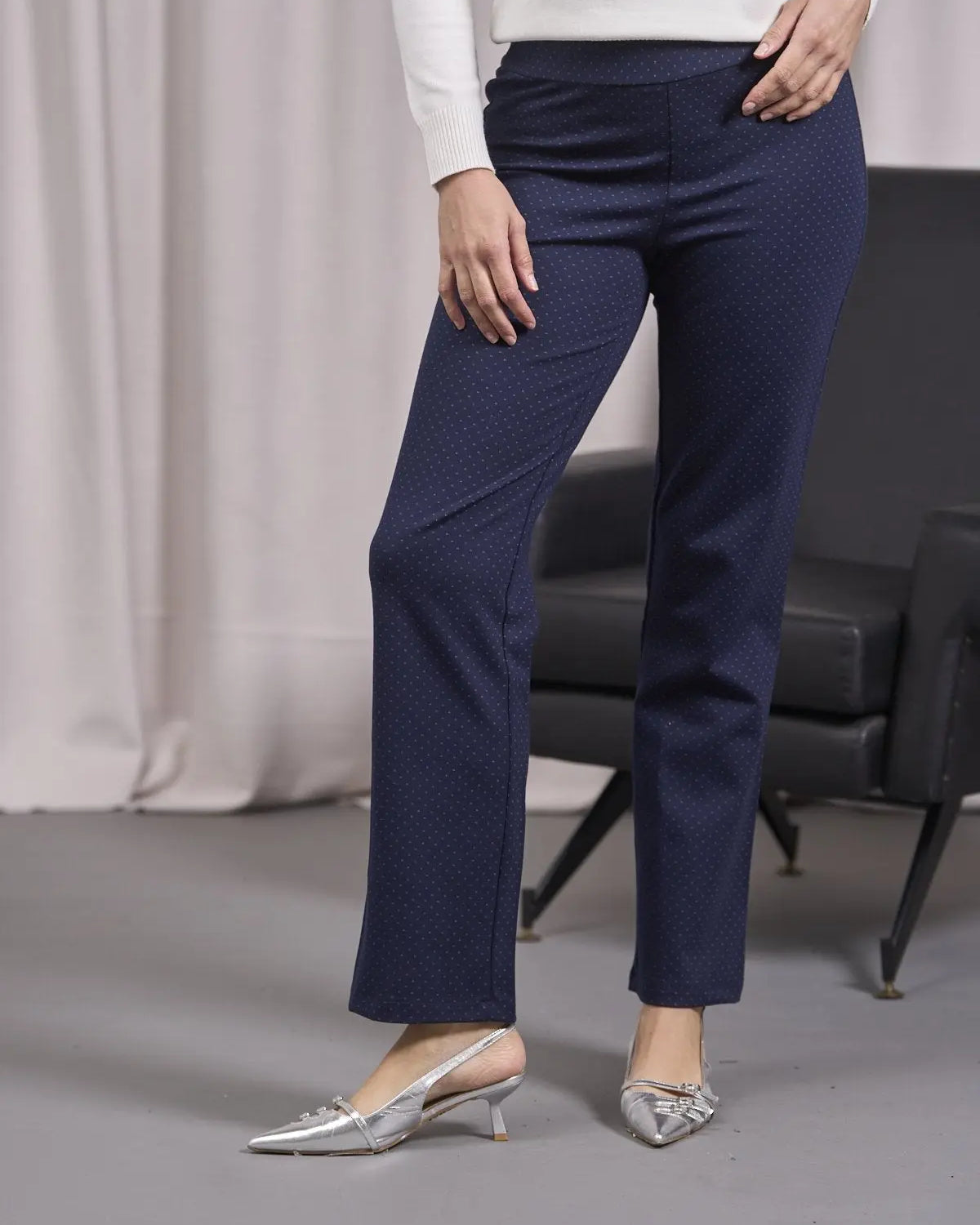Pantaloni a fantasia con vita elastica BLU DORABELLA