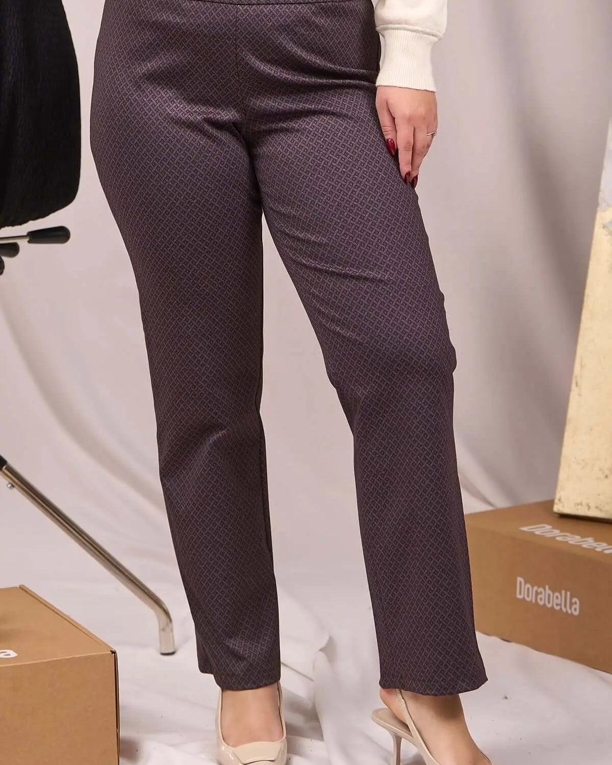 Pantaloni a fantasia con vita elastica BORDEAUX DORABELLA