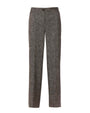 Pantaloni a gamba dritta in check ricamato ARGENTO DORABELLA