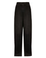 Pantaloni a palazzo in velluto stretch NERO DORABELLA PIU'