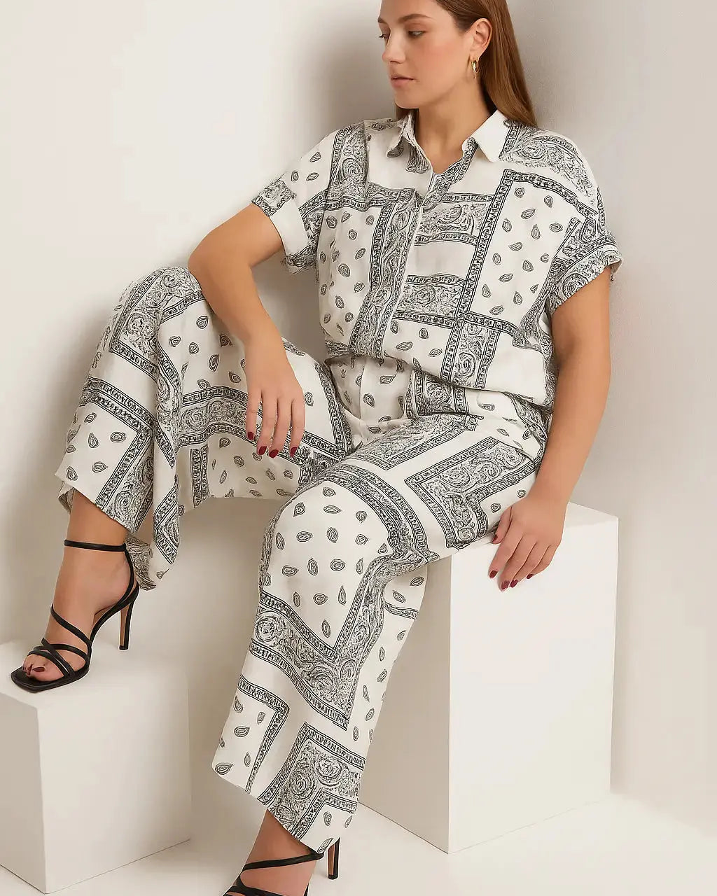 Pantaloni ampi con stampa bandana Unica by Dorabella