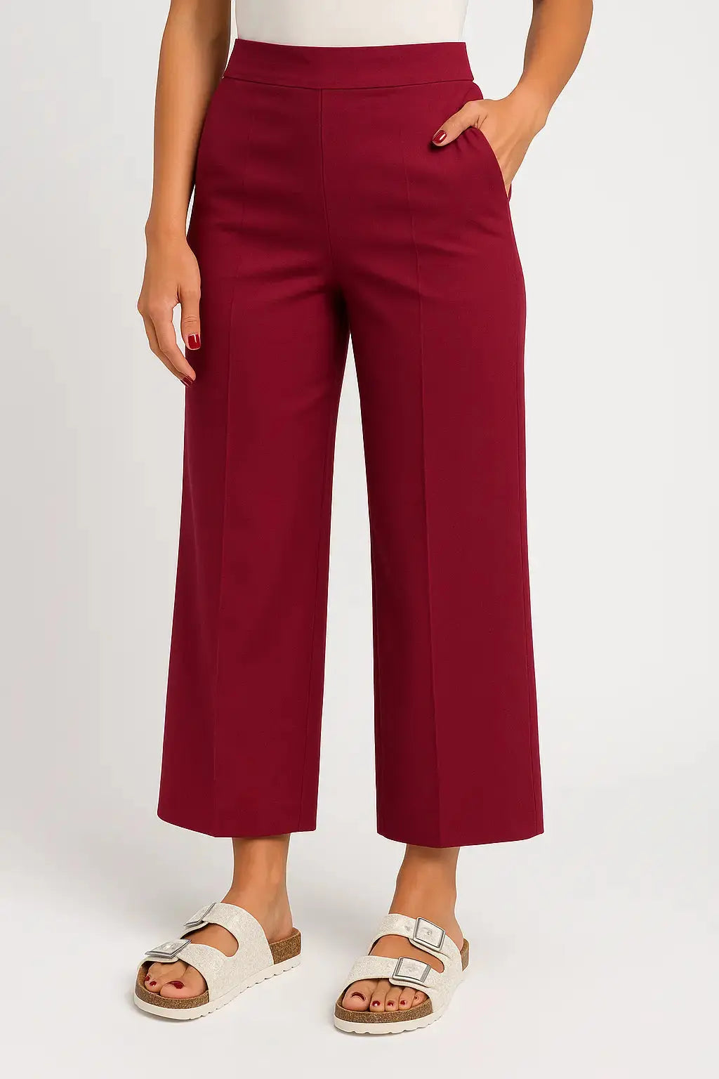Pantaloni ampi in misto lino e viscosa DORABELLA