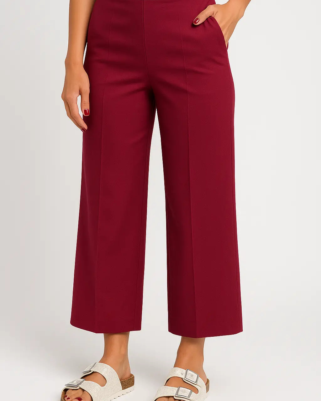 Pantaloni ampi in misto lino e viscosa DORABELLA