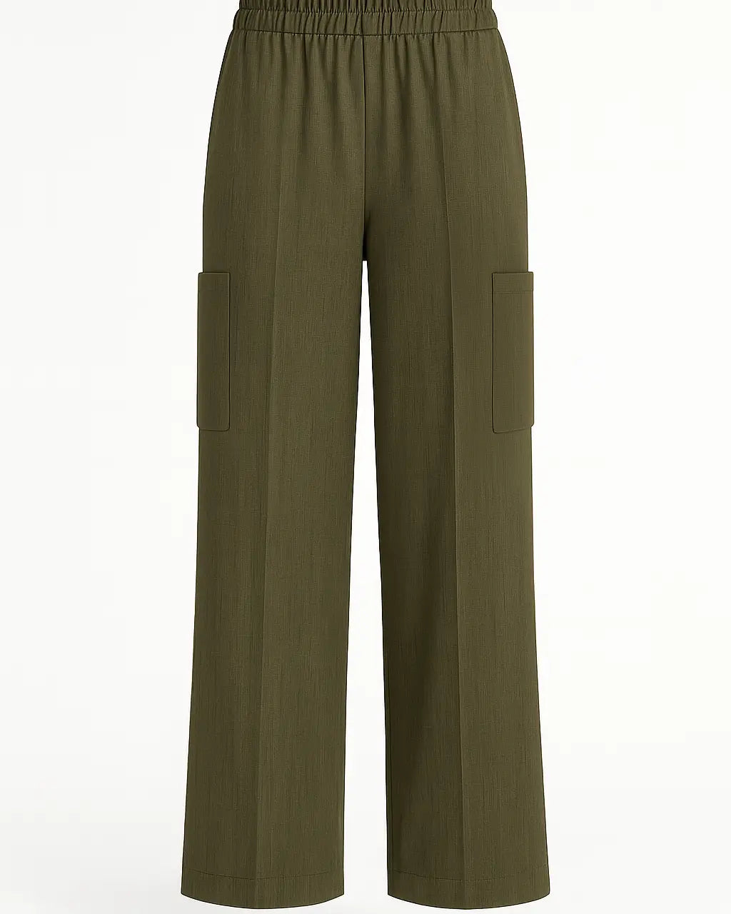 Pantaloni cargo a palazzo con bustino elastico e tasconi laterali DORABELLA PIU'