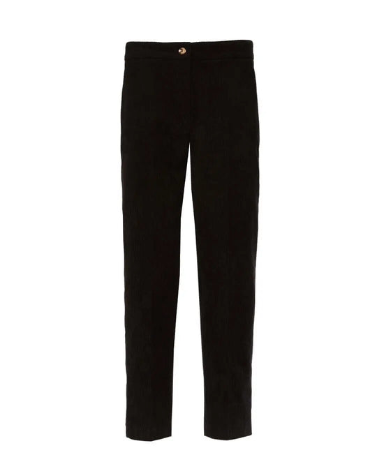 Pantaloni chino in velluto a coste NERO DORABELLA