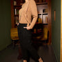 Pantaloni chino in velluto a coste NERO DORABELLA