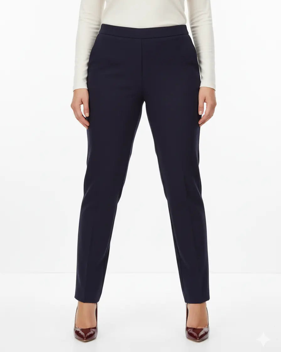 Pantaloni comfy straight leg BLU DORABELLA