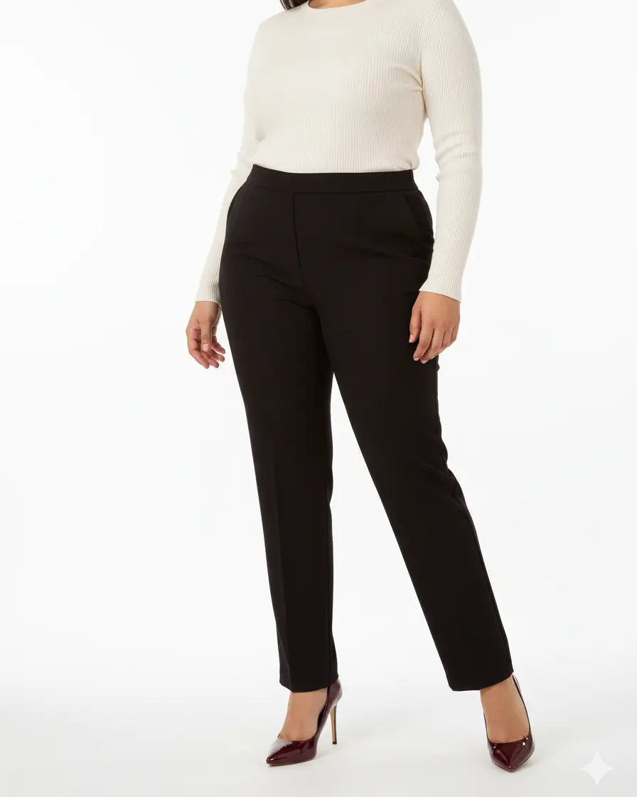 Pantaloni comfy straight leg NERO DORABELLA