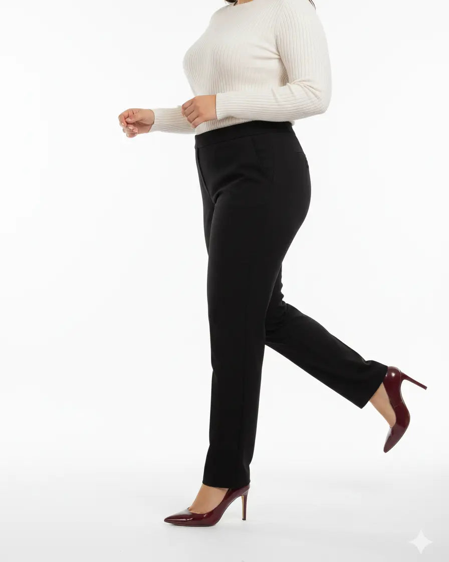 Pantaloni comfy straight leg NERO DORABELLA