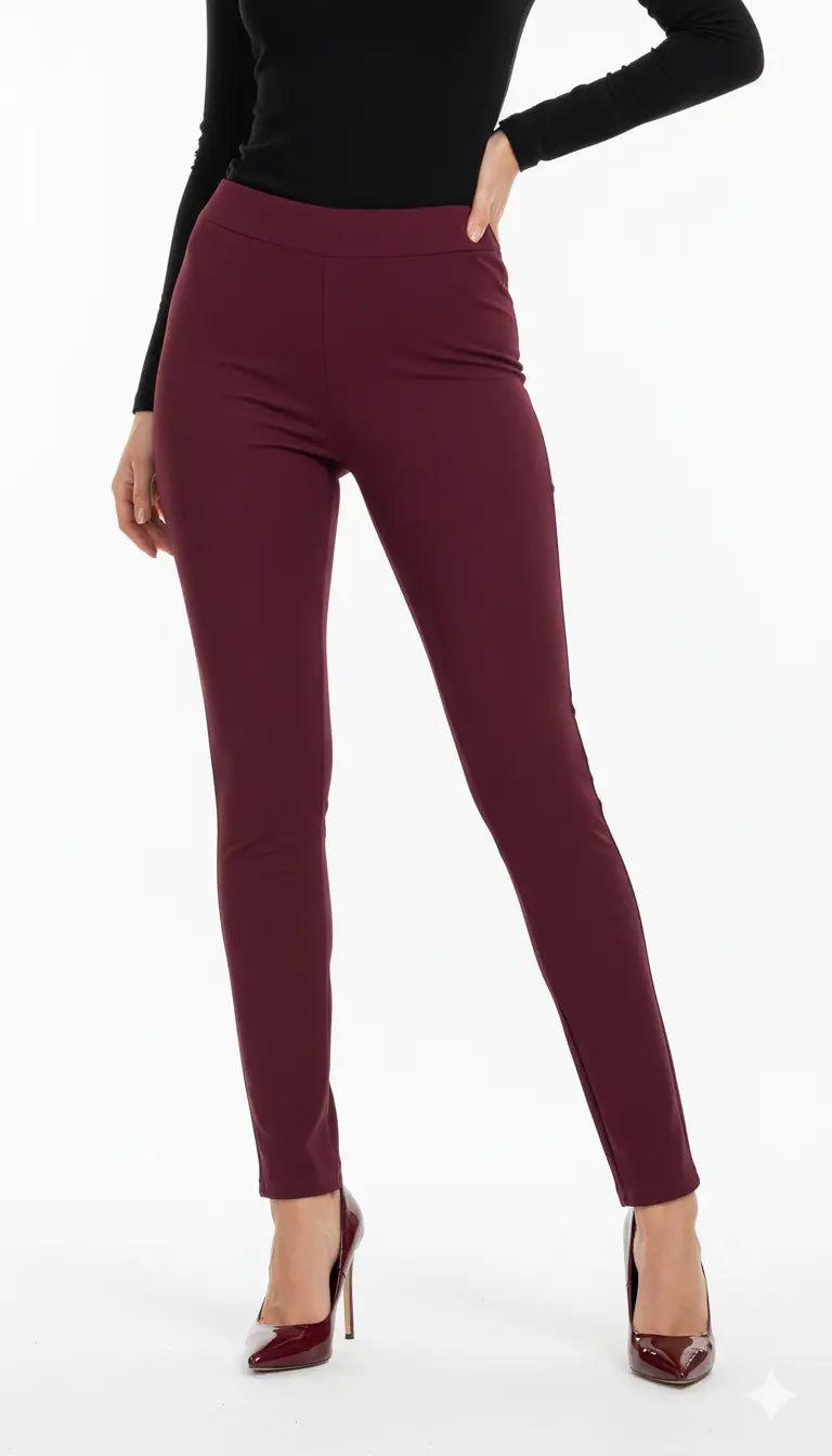 Pantaloni con bustino e vita elastica BORDEAUX DORABELLA EASY