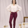 Pantaloni con bustino e vita elastica BORDEAUX DORABELLA EASY XXL