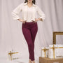 Pantaloni con bustino e vita elastica BORDEAUX DORABELLA EASY