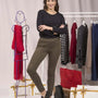 Pantaloni con bustino e vita elastica MILITARE DORABELLA EASY XXL