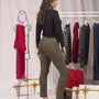 Pantaloni con bustino e vita elastica MILITARE DORABELLA EASY