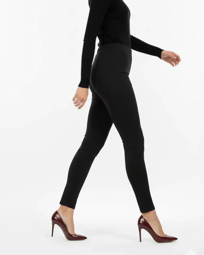 Pantaloni con bustino e vita elastica NERO DORABELLA EASY