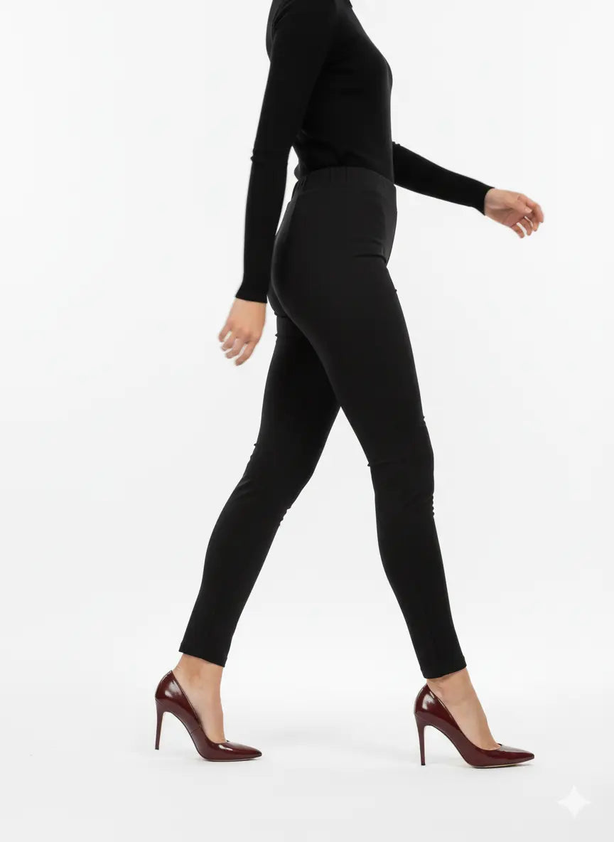 Pantaloni con bustino e vita elastica NERO DORABELLA EASY