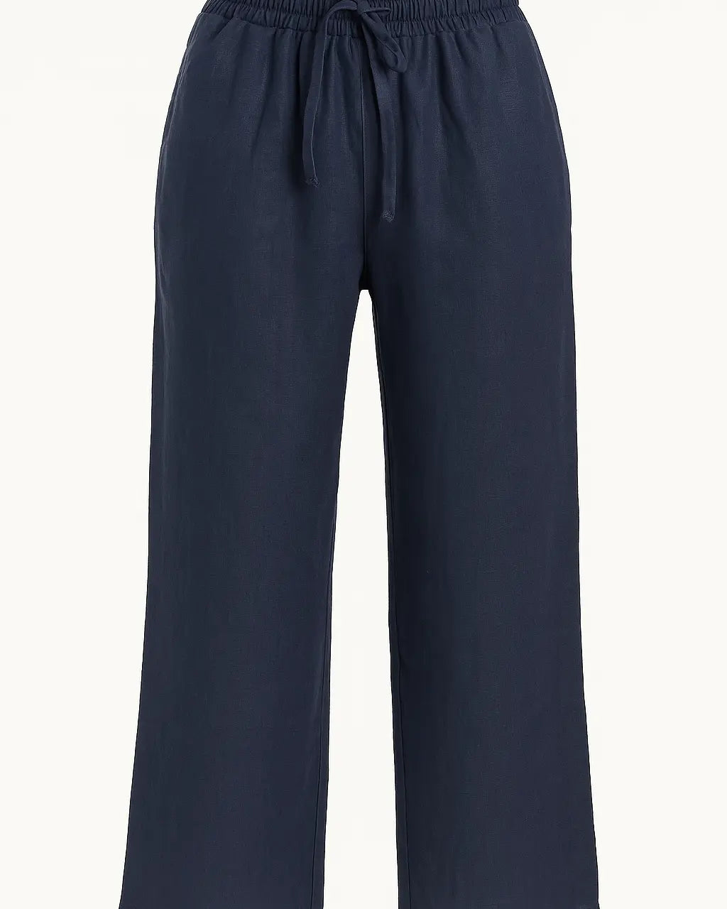 Pantaloni con bustino elastico e lacci in 100% lino DORABELLA