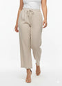 Pantaloni con bustino elastico e lacci in 100% lino DORABELLA