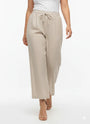Pantaloni con bustino elastico e lacci in 100% lino DORABELLA