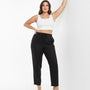 Pantaloni con bustino elastico e lacci in 100% lino DORABELLA