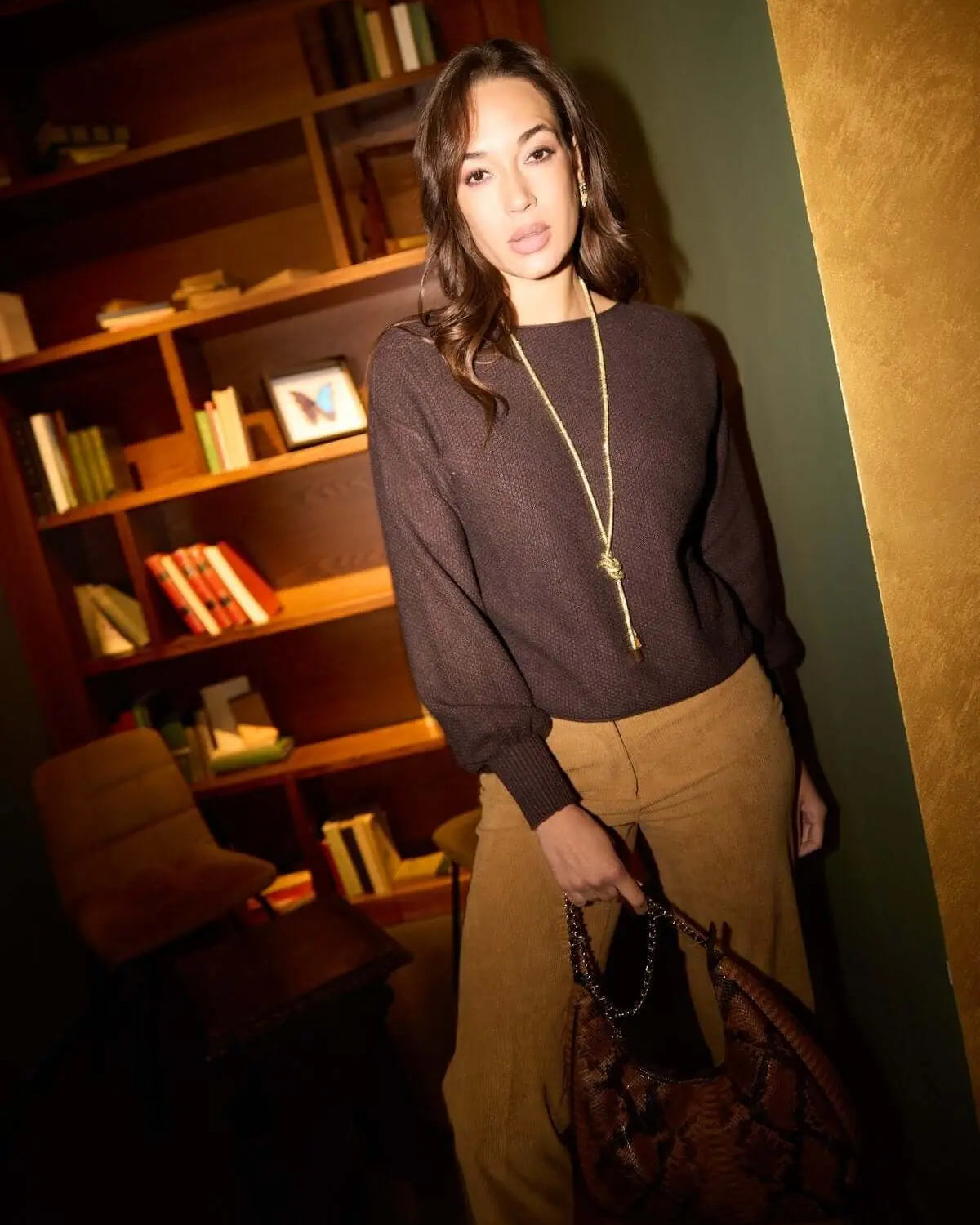 Pantaloni con tasche in velluto a coste CAMMELLO DORABELLA