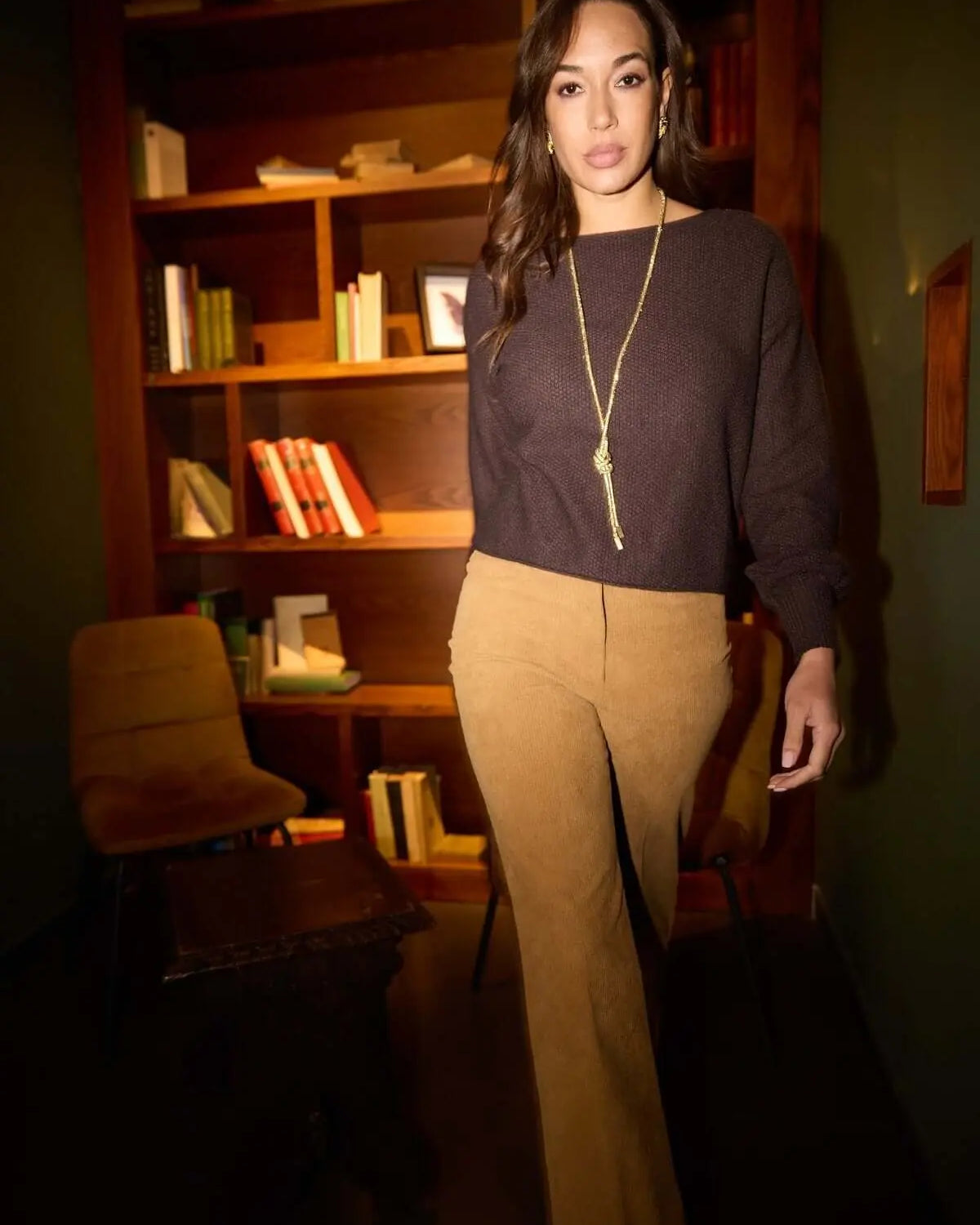 Pantaloni con tasche in velluto a coste CAMMELLO DORABELLA