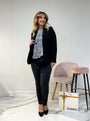 Pantaloni con vita elastica e pattina con bottone ANTRACITE DORABELLA 54