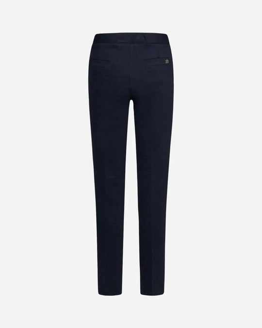 Pantaloni con vita elastica e pattina con bottone BLU DORABELLA