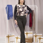 Pantaloni con vita elastica e pattina con bottone MORO DORABELLA
