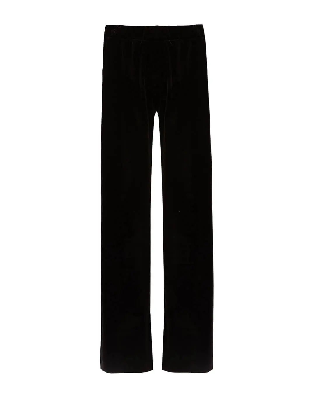 Pantaloni flare in velluto stretch NERO DORABELLA
