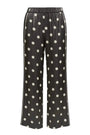 Pantaloni palazzo a pois con piping laterale a contrasto DORABELLA PIU'