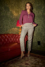 Pantaloni slim fit con motivo resca GRIGIO DORABELLA XXXL