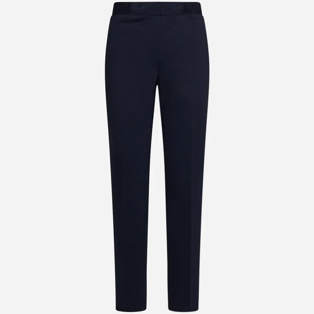 Pantaloni slim fit con vita elastica e dettaglio frontale di piega di stiro BLU DORABELLA PIU' 49