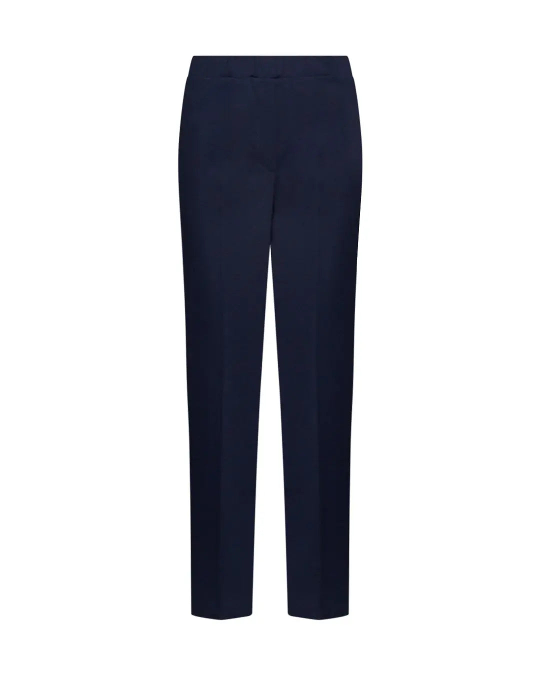 Pantaloni slim fit con vita elastica e dettaglio frontale di piega di stiro BLU DORABELLA PIU'