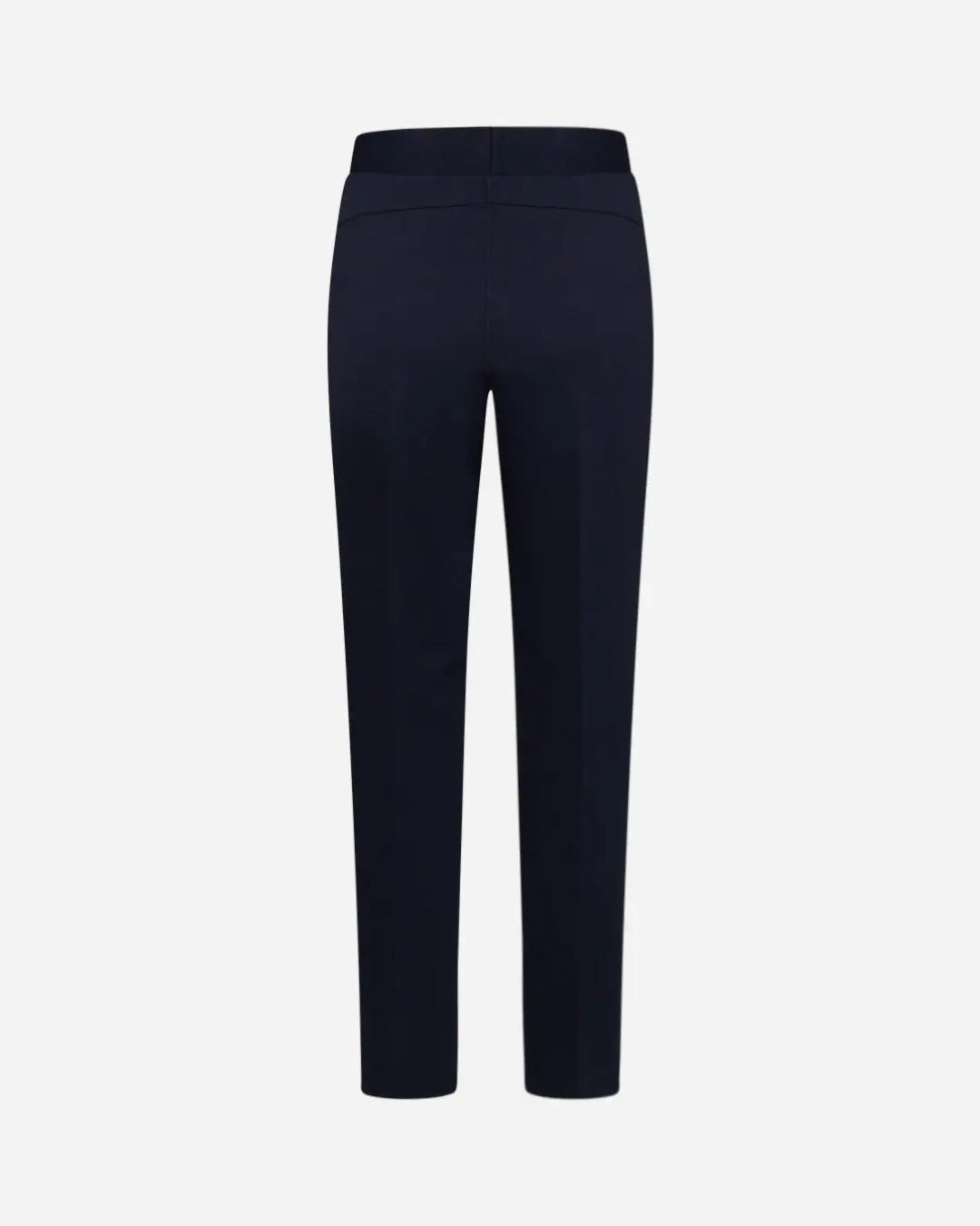 Pantaloni slim fit con vita elastica e dettaglio frontale di piega di stiro BLU DORABELLA PIU'
